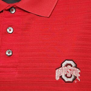 Ohio State Buckeyes Men's SS Polo Golf Shirt Large Red Pro Player P2 Polyester